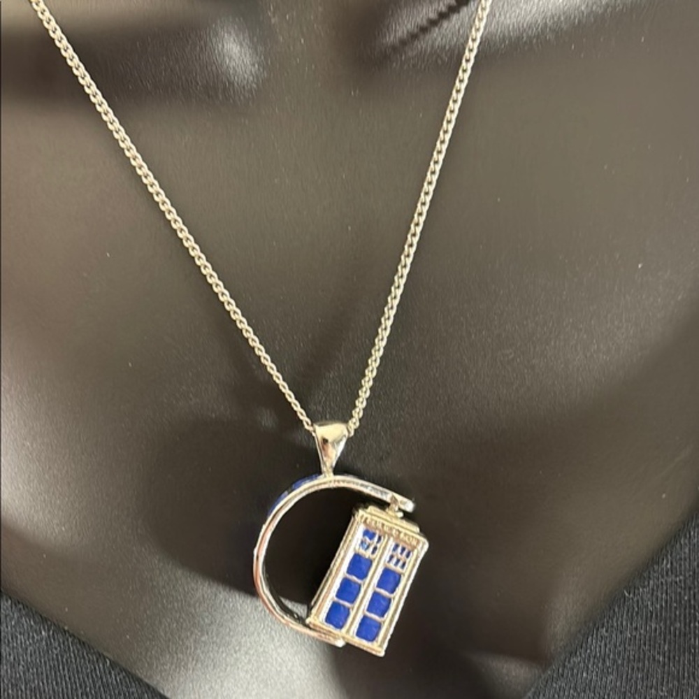 Doctor Who British Police Box Necklace